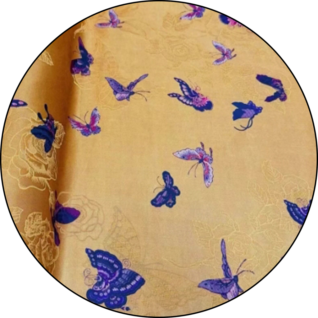 25姆米 鎏金蝴蝶印花