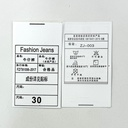 牛仔裤尺码水洗标